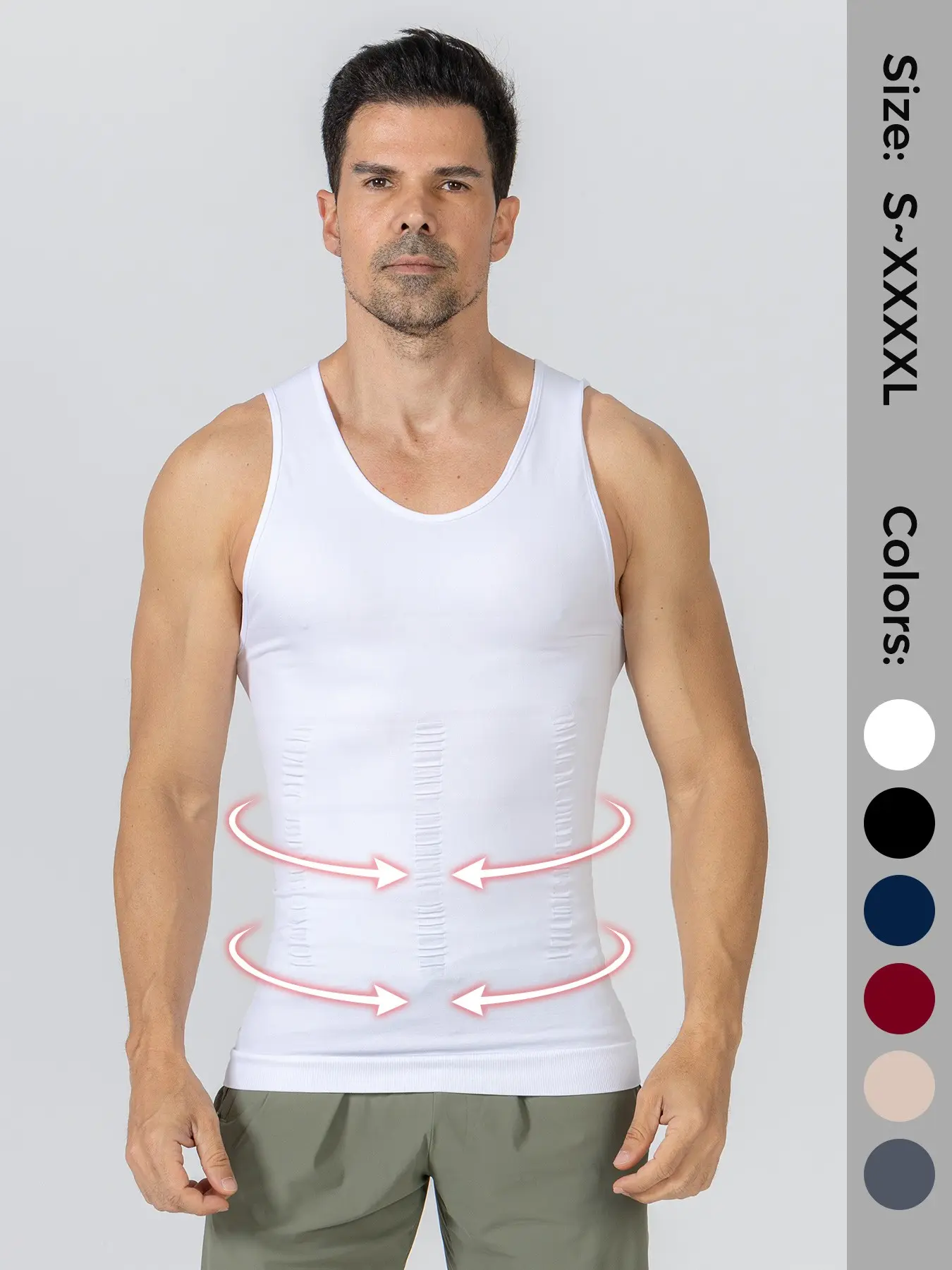 Men's Seamless Sleeveless Sports Undershirt, Lightweight, Breathable, Stretchy and Moisture-Wicking, for Training and Everyday Wear in All Seasons