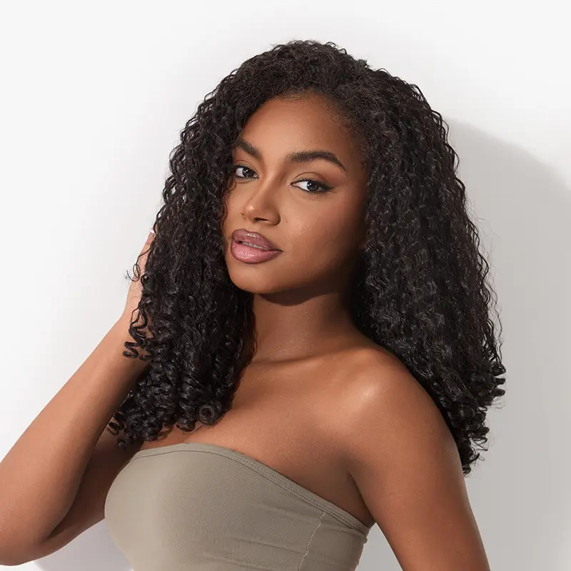 Frodio Veralux™ Blend Human Hair Burmese Curly 3-in-1 Half Wig Spiral Ends #summervibes#SohoChic