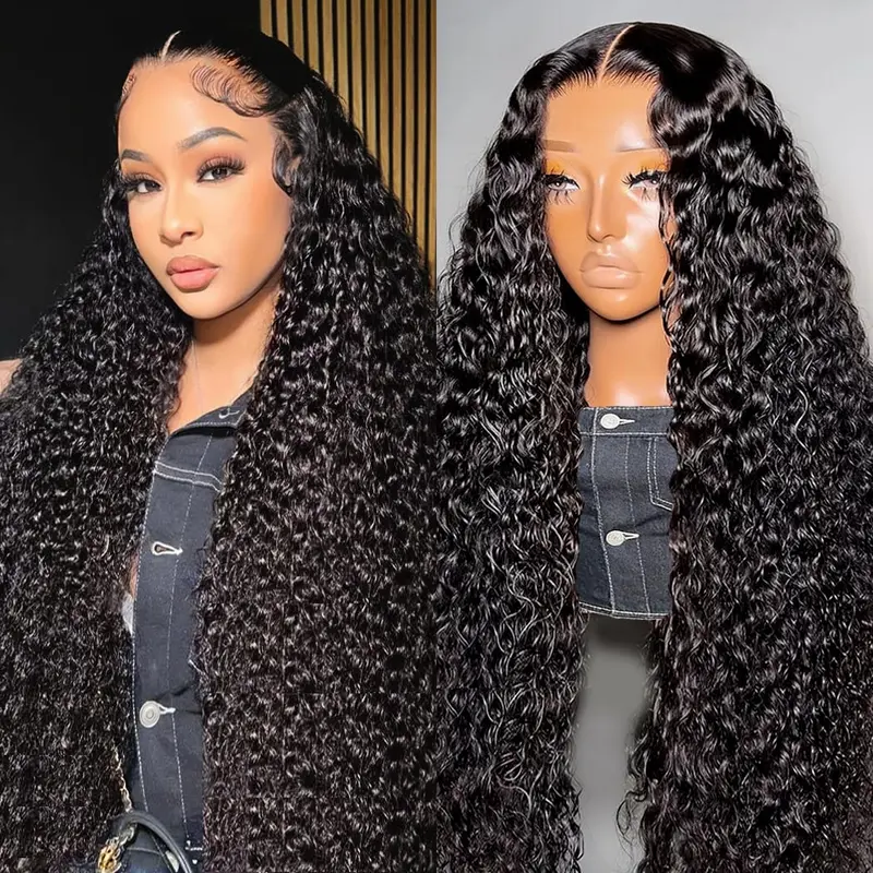 Tóc giả nữ Urody Deep Wave tóc thật Brazil, xoăn sâu, mật độ 220%, lace front 13x6 HD trong suốt, đường chân tóc tỉa sẵn