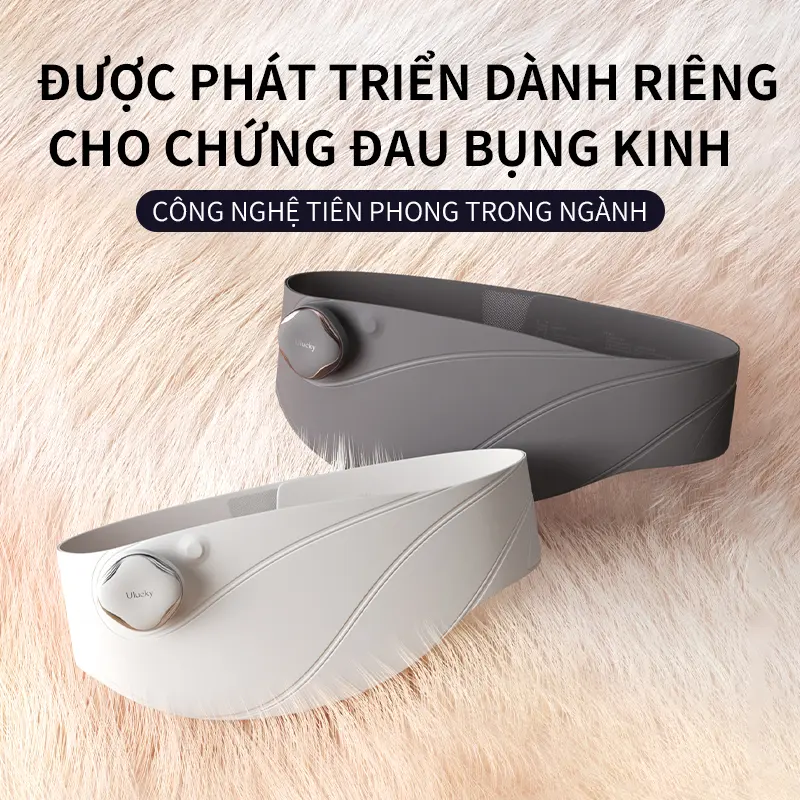 ULucky TD01 Slim Heated Massage Belt with Smart Temperature Control for Menstrual Pain Relief; Gift for Girlfriend, Birthday or Anniversary