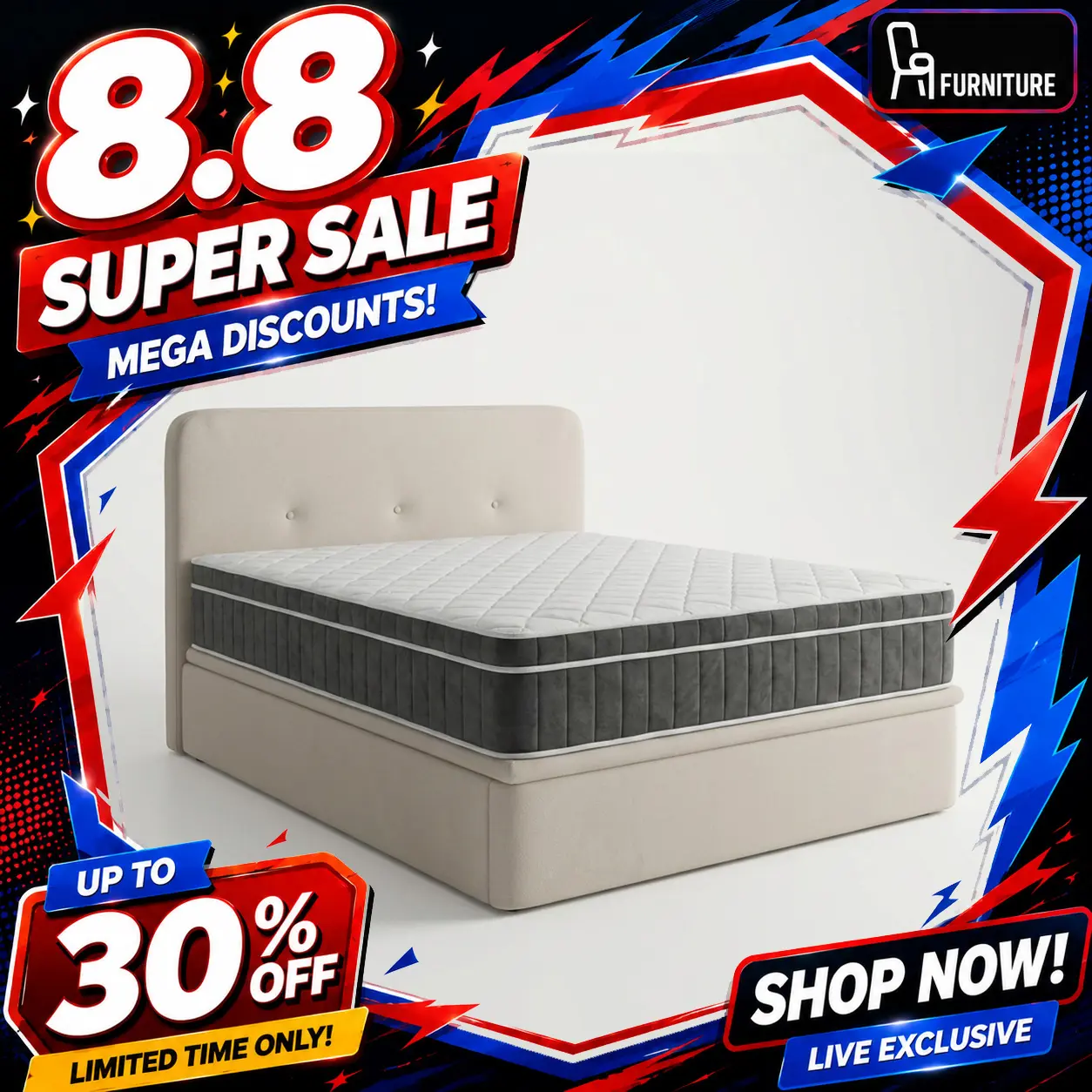 【8.8 Mega Sale】NOOBU Storage Bed Frame Set with Free Installation