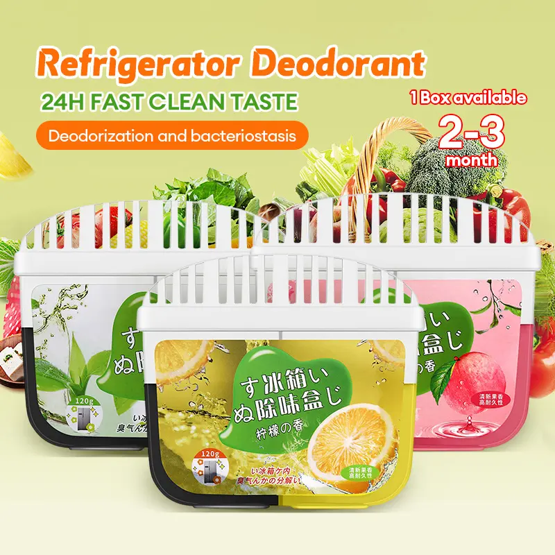Dual-Colour Activated Carbon Refrigerator Deodoriser Box, Odour Remover and Dehumidifier, SG Ready Stock