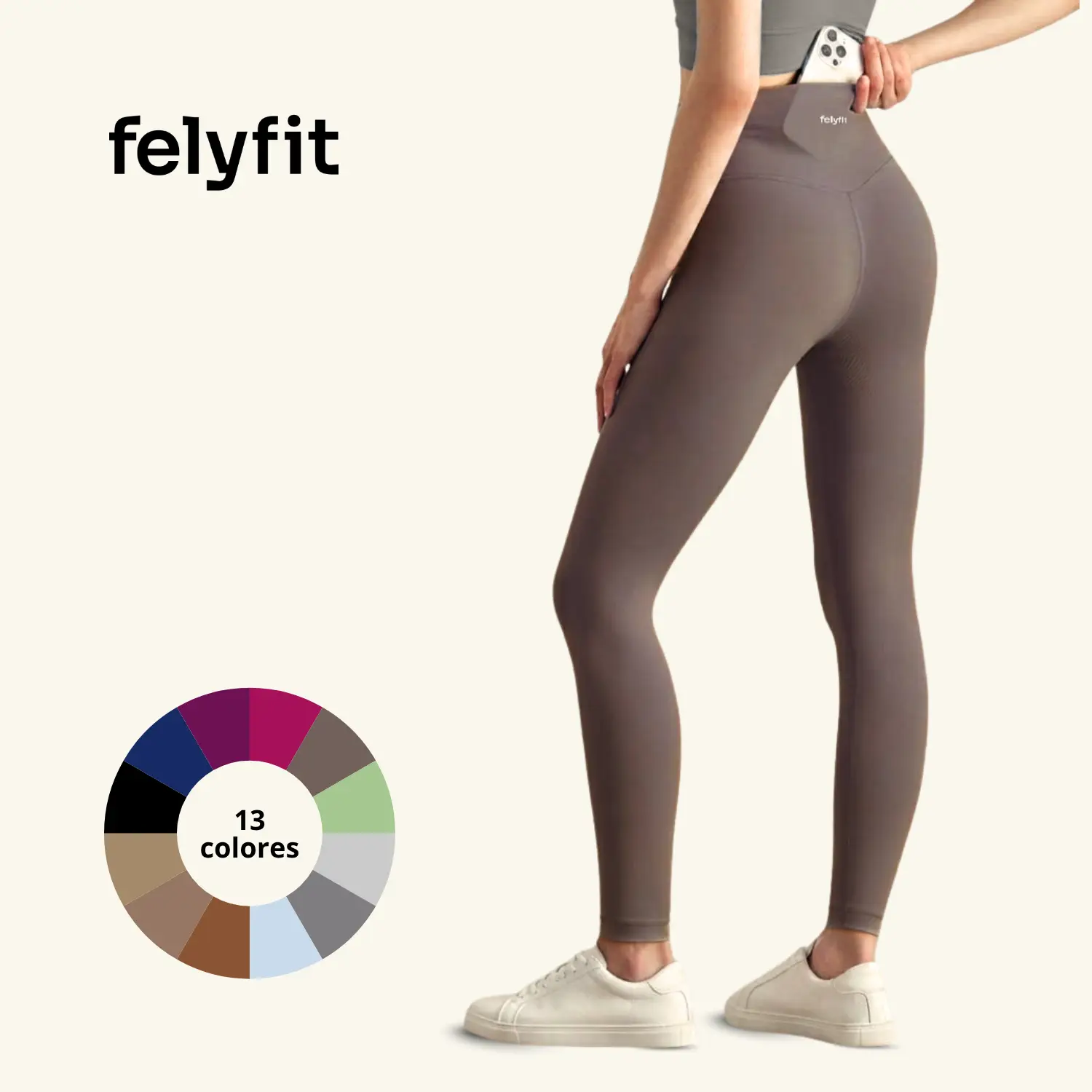 Legging FitLine LL0201/4 – confort premium au quotidien, poche secrète et tissu ultra-doux