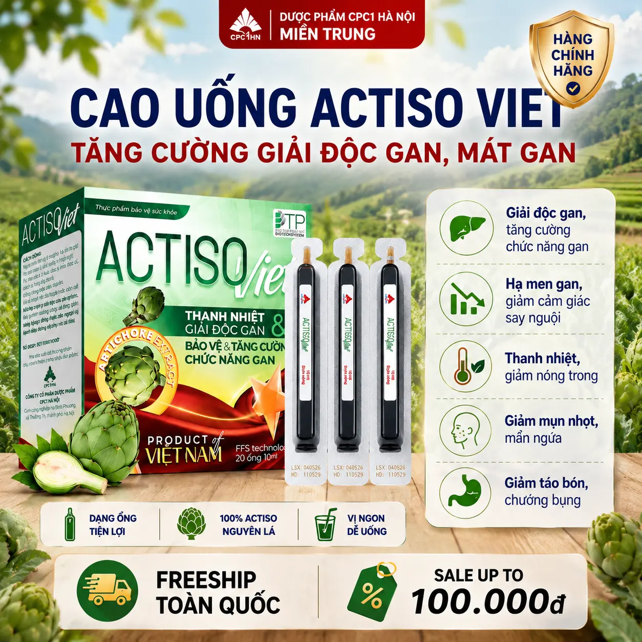 ACTISO Viet 护肝清热支持饮，20 支×10ml