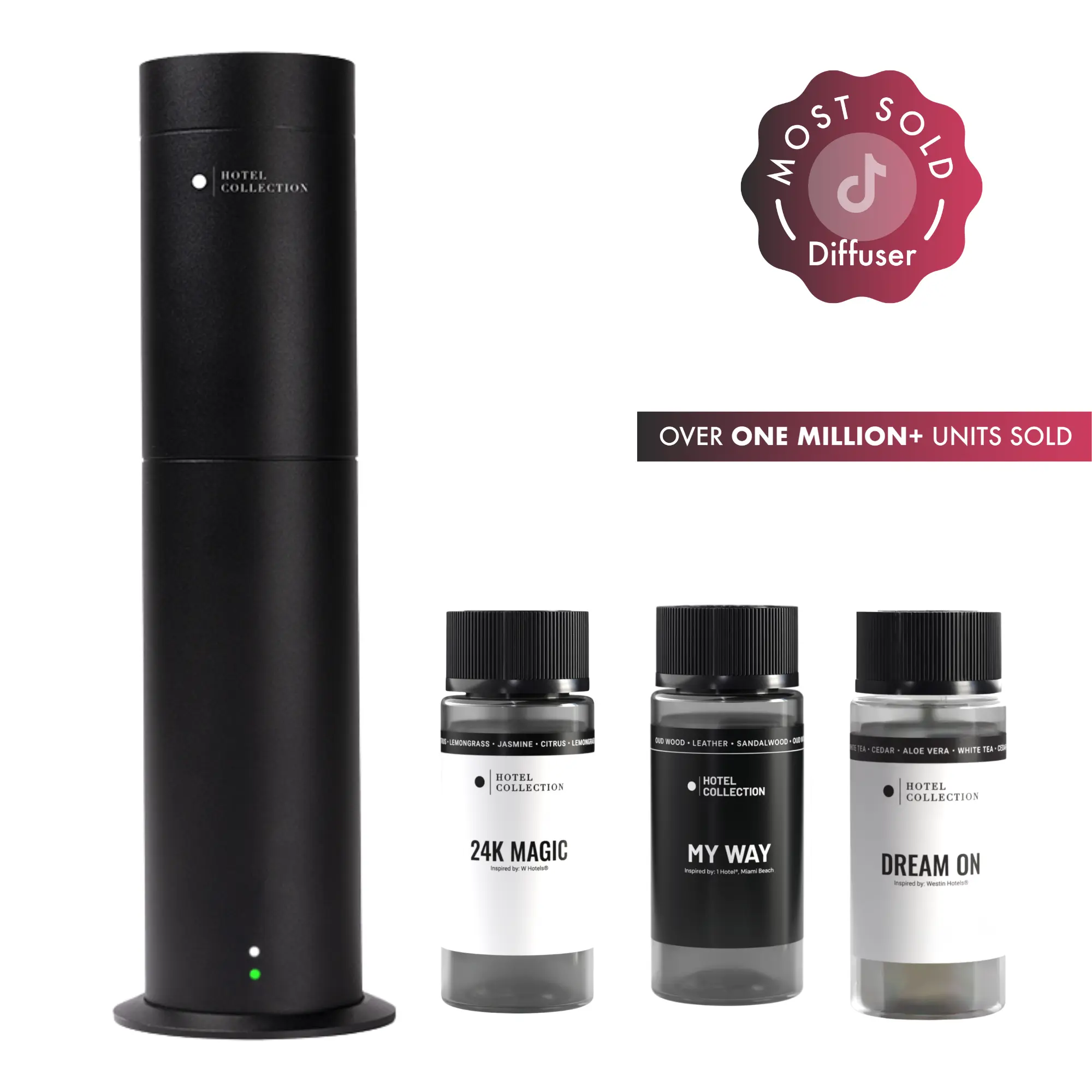 Hotel Collection Duftdiffusor-Entdeckerset für bis zu 600 sq/ft, mit 3 Duftölen à 50 mL (1.69 Fl Oz)