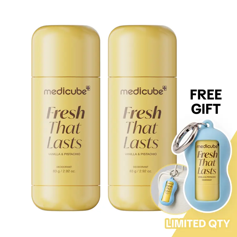 [medicube] Deodorant Vanilla & Pistachio Fresh That Lasts | 24 Hour Odor Control, No Aluminum, Baking Soda, Parabens, Phthalates, Ethanol | Brightening & Smoothing for Dark Underarms with Kojic Acid & Turmeric | Korean Skincare, K-Beauty