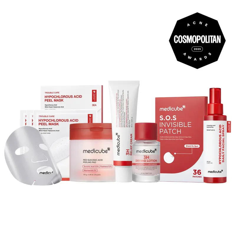 Coffret de soins coréens medicube Ghost My Stressed Skin pour peaux à tendance acnéique, exfoliant et apaisant