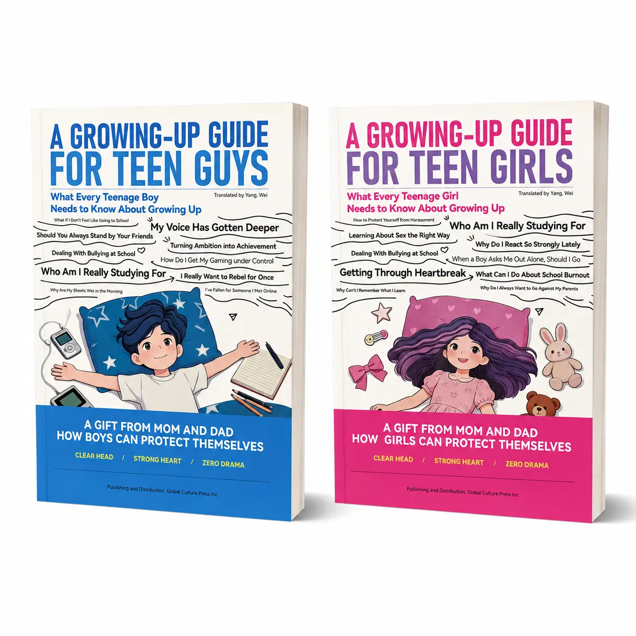 sohochic Growing-Up Guide for Boys and Girls, 2-Book English Softcover Set for Teens