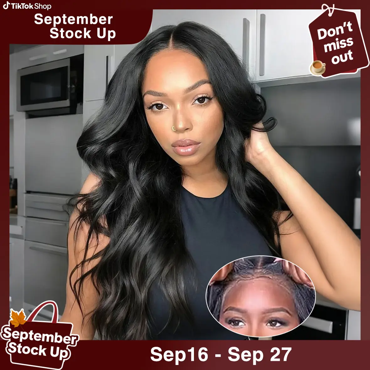 [GLUELESS] LYSILF Natural Black 7x6 Glueless Body Wave wigs with HD Lace Remy human hair Water & Deep wave 200 Density Ready to Wear Beginner Friendly 7x6 Burmese curly Brazilian human hair Pre Plucked Pre Cut closure Lace wigs 14-40 Inches #Summervibes,,