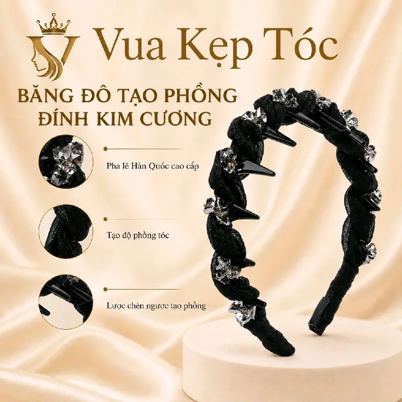 2025 New-Design Wavy Faux-Diamond Crystal Headband for Hair Volume