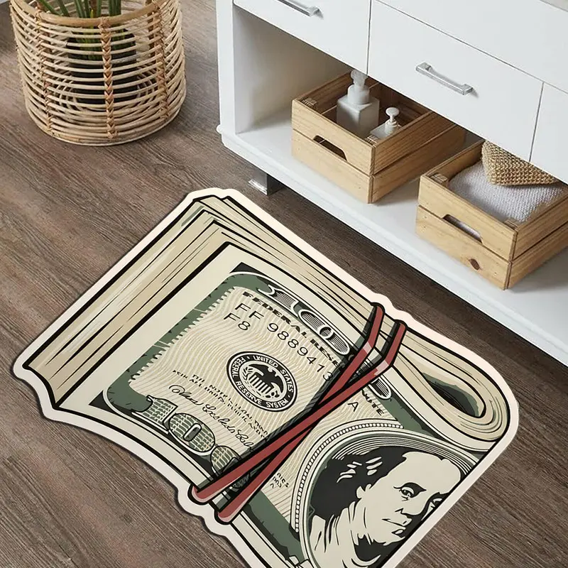 40x60cm 3D Creative Bathroom Mat, Crystal Velvet Non-Slip Mat, DEC New Absorbent Toilet,Kitchen Mat