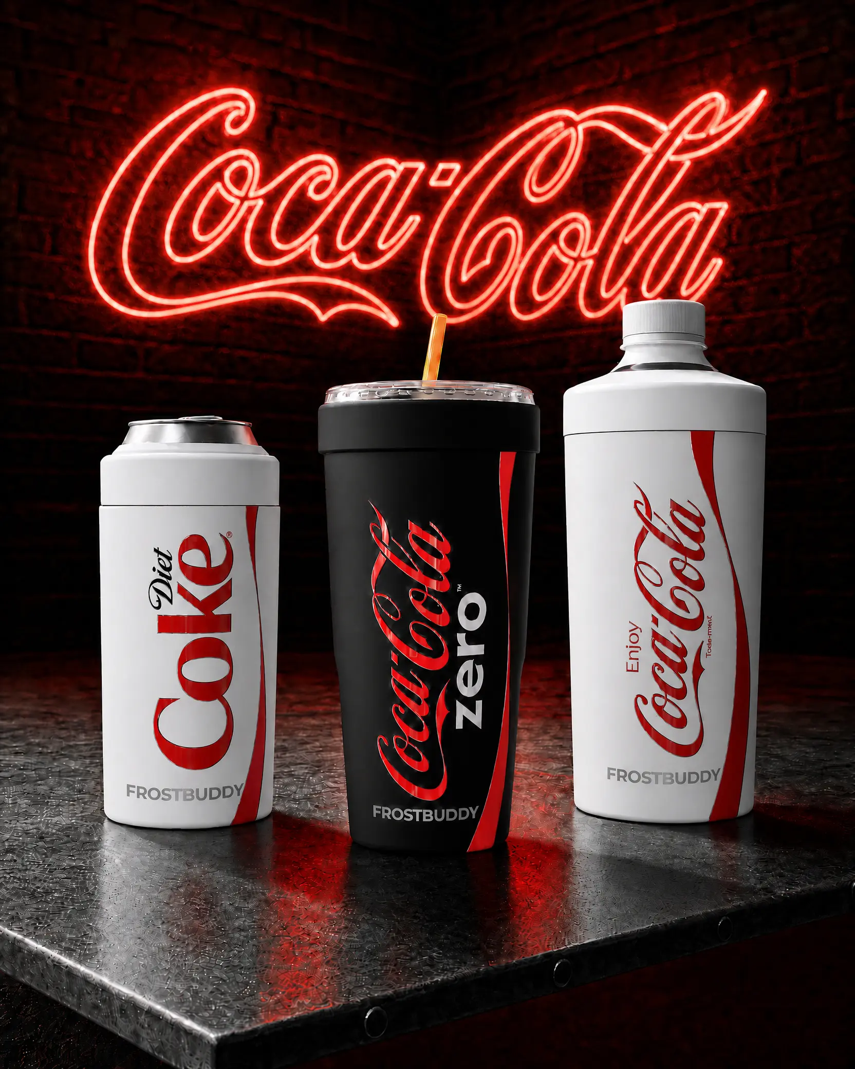 Porte-boisson Coca-Cola x Frost Buddy en acier inoxydable à double paroi sous vide