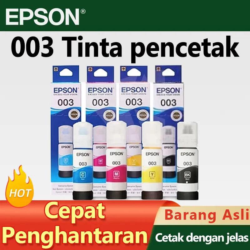 100% Original Epson 003 Ink Refill for L-Series Printers L3150/L3159/L3210/L3216/L3250/L3256/L5190/L5196/L5290/L5296