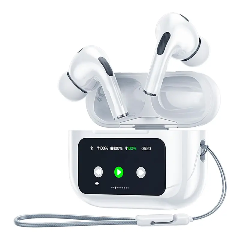 Audífonos Bluetooth, Audífonos Inalámbricos con Pantalla Táctil Inteligente, Bluetooth 5.4, Llamadas Nítidas con Micrófono, Cancelación de Ruido, Impermeable