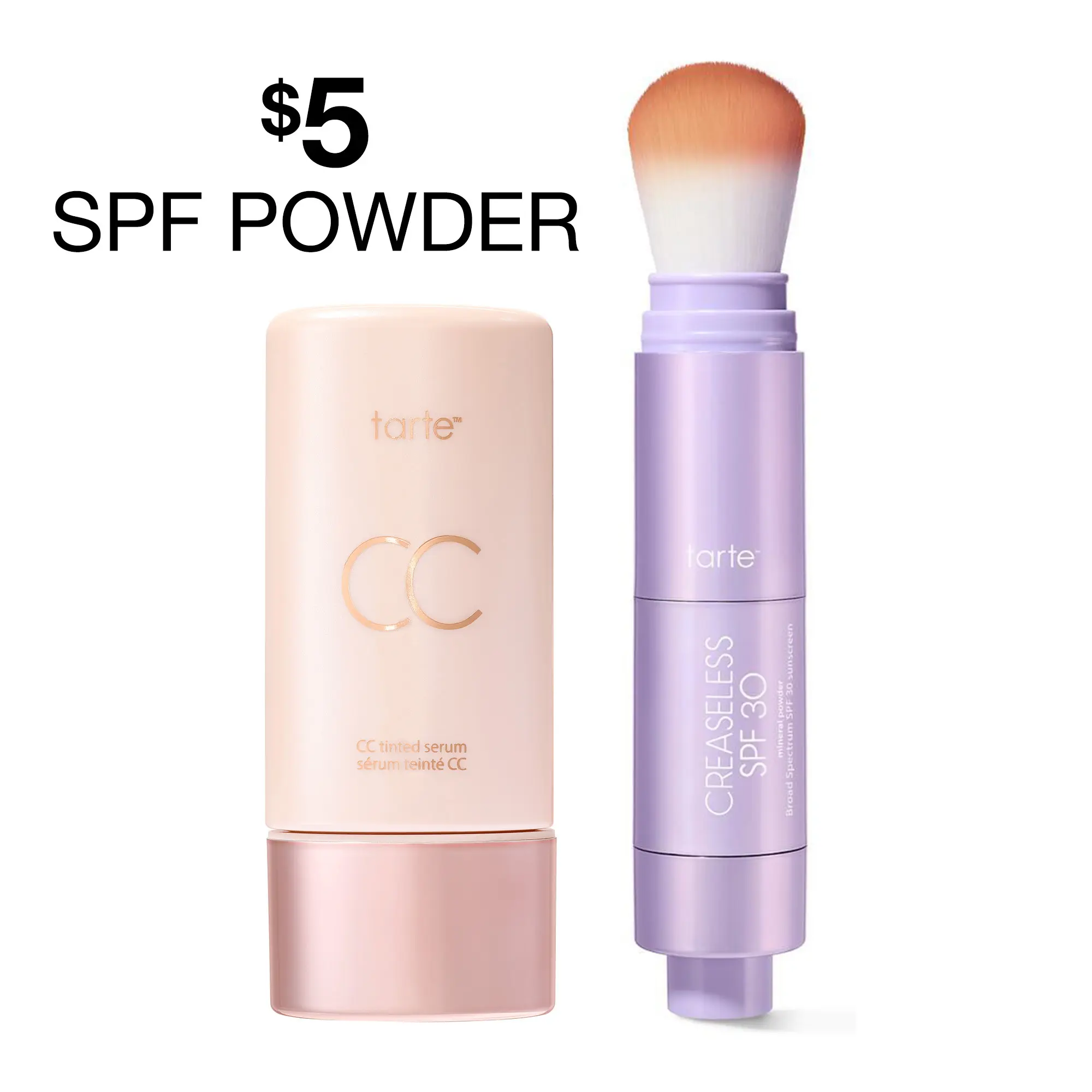 tarte夏日底妆套装｜CC校色润色精华＋Creaseless定妆粉