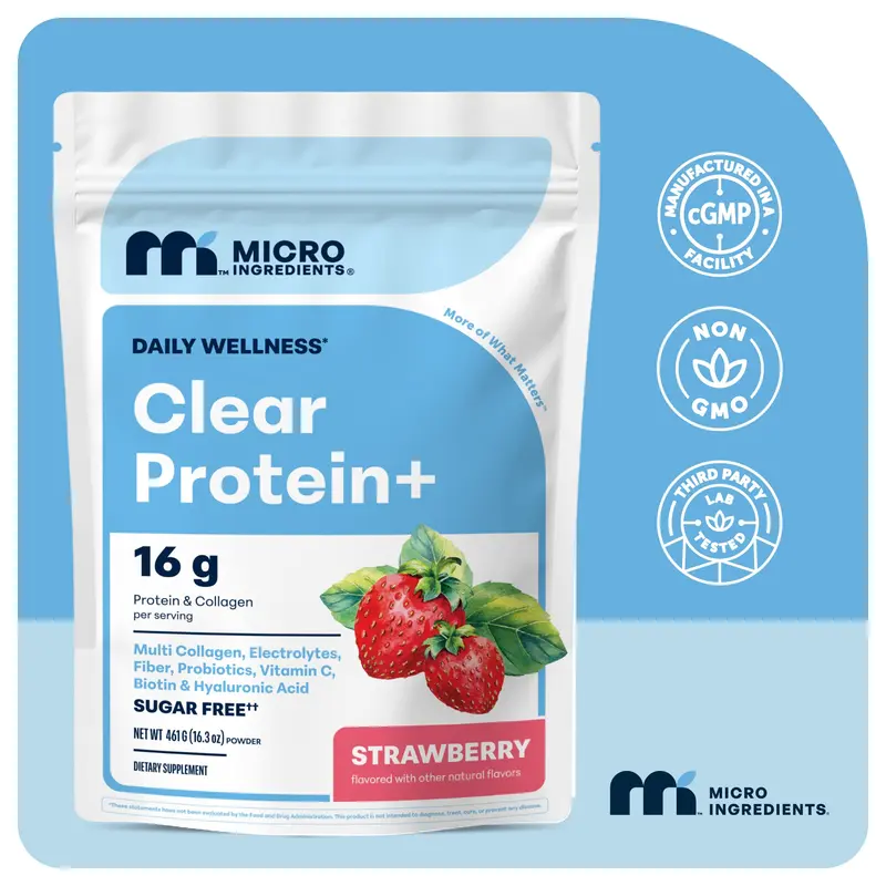 Micro Ingredients Clear Protein+ 파우더 461g, 딸기맛