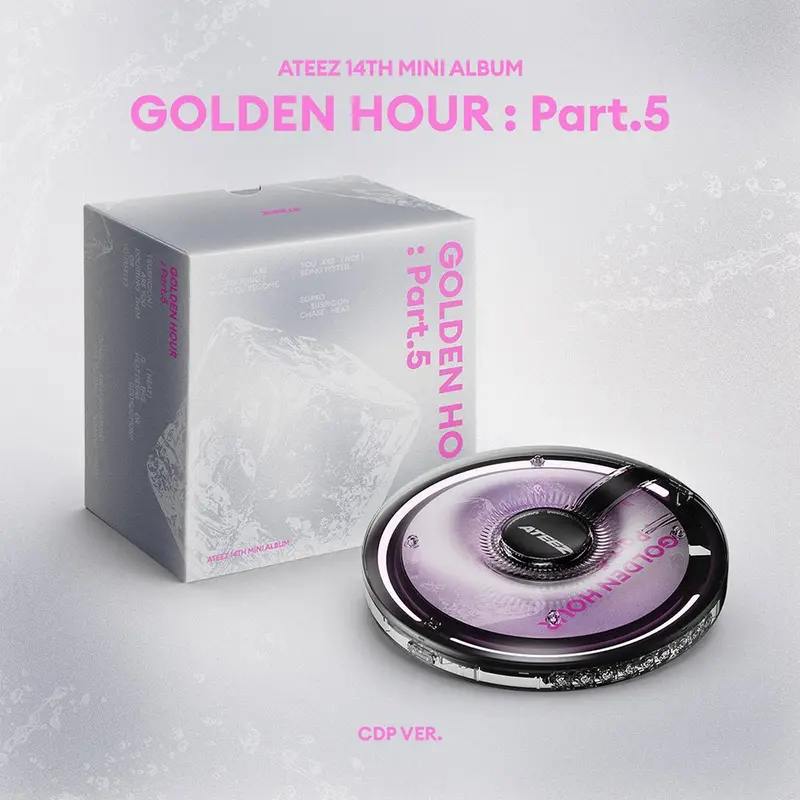 ATEEZ GOLDEN HOUR Part.5 CD Player Ver. Album with Rechargeable Portable Player and 8 Photocards