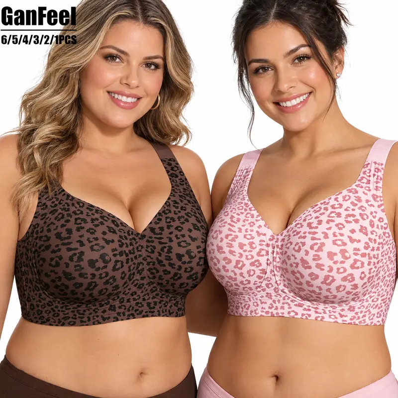 Damen Jelly Push-up-BHs ohne Bügel, nahtlos, voll bedeckend, besonders weich, für jeden Tag und T-Shirts, mit verstellbaren Trägern – 1/2/3/4/5/6 Stück