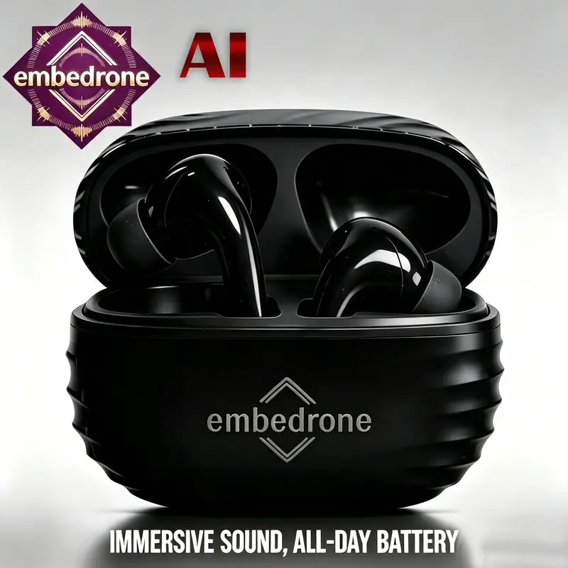 COD A4 True Wireless Bluetooth Headphones, embedrone, Lightweight and Comfortable to Wear, Compatible with Android Phones and iPhone, High-Quality In-Ear Music, HD Calls for Sleeping, Portable Gaming Earphones with Microphone and Amplifier