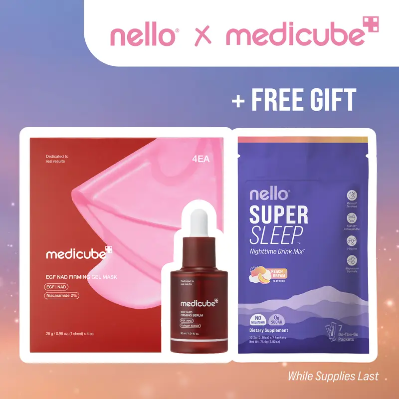 medicube NAD+ EGF Power Duo: Firming Serum and Gel Mask with Collagen Extract for the Look of Fine Lines, Elasticity and Firmness
