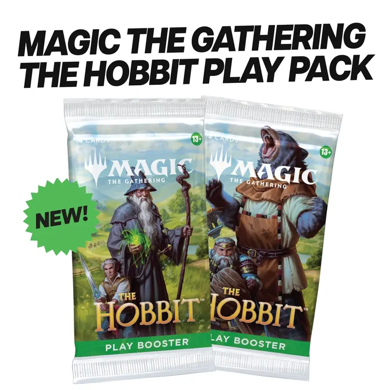 Booster Play MTG The Hobbit | Magic: The Gathering LOTR 2026 | Bilbo, Gandalf et Smaug | Carte foil dans chaque paquet | Nouveauté