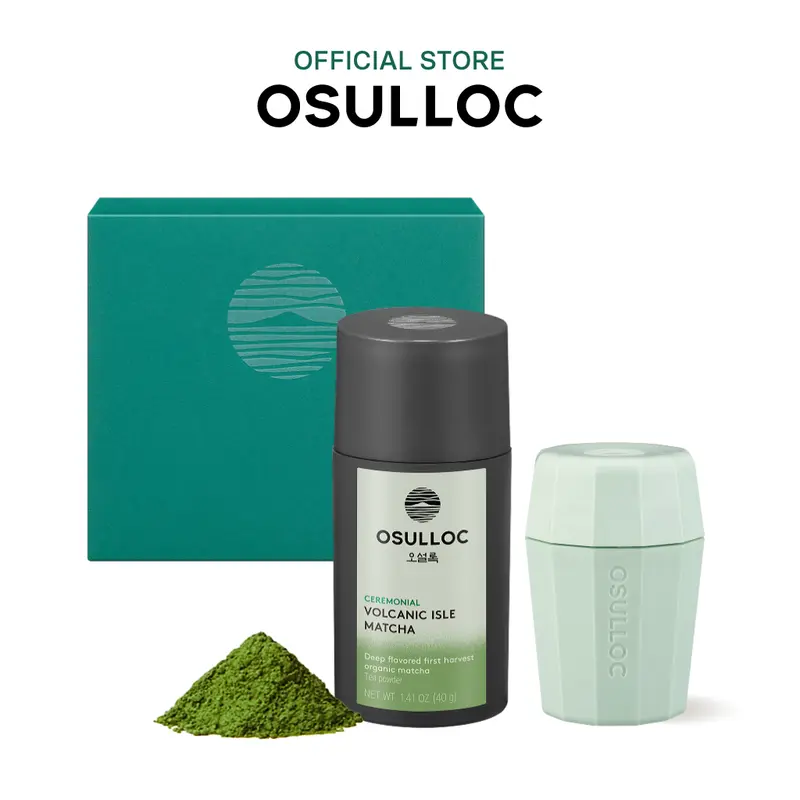 OSULLOC 볼캐닉 아일 세레모니얼 그레이드 제주 유기농 말차 파우더 40 g, 라테·말차 샷·다도용