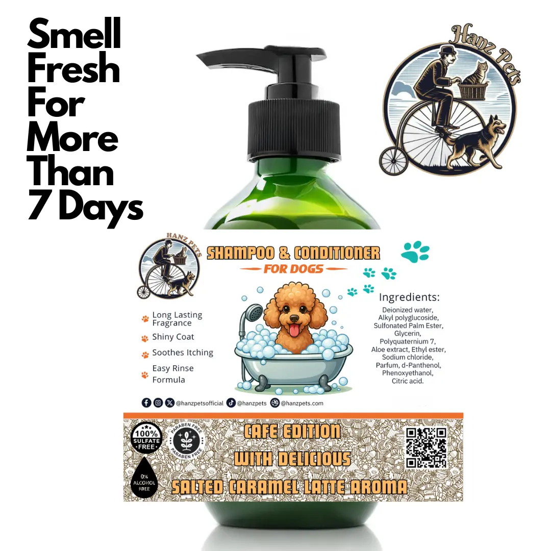 Hanz Pets Hundeshampoo & Conditioner, lang anhaltend, sanfte Formel gegen Juckreiz, für empfindliche Haut