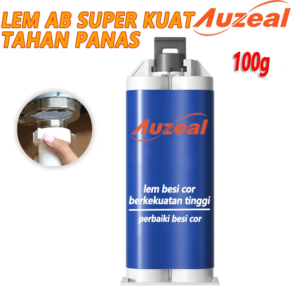 Kafuter 100g AB Super-Strong Heat-Resistant Metal Adhesive for Car and Home Repairs on Metal, Wood, Glass, Plastic and Rubber