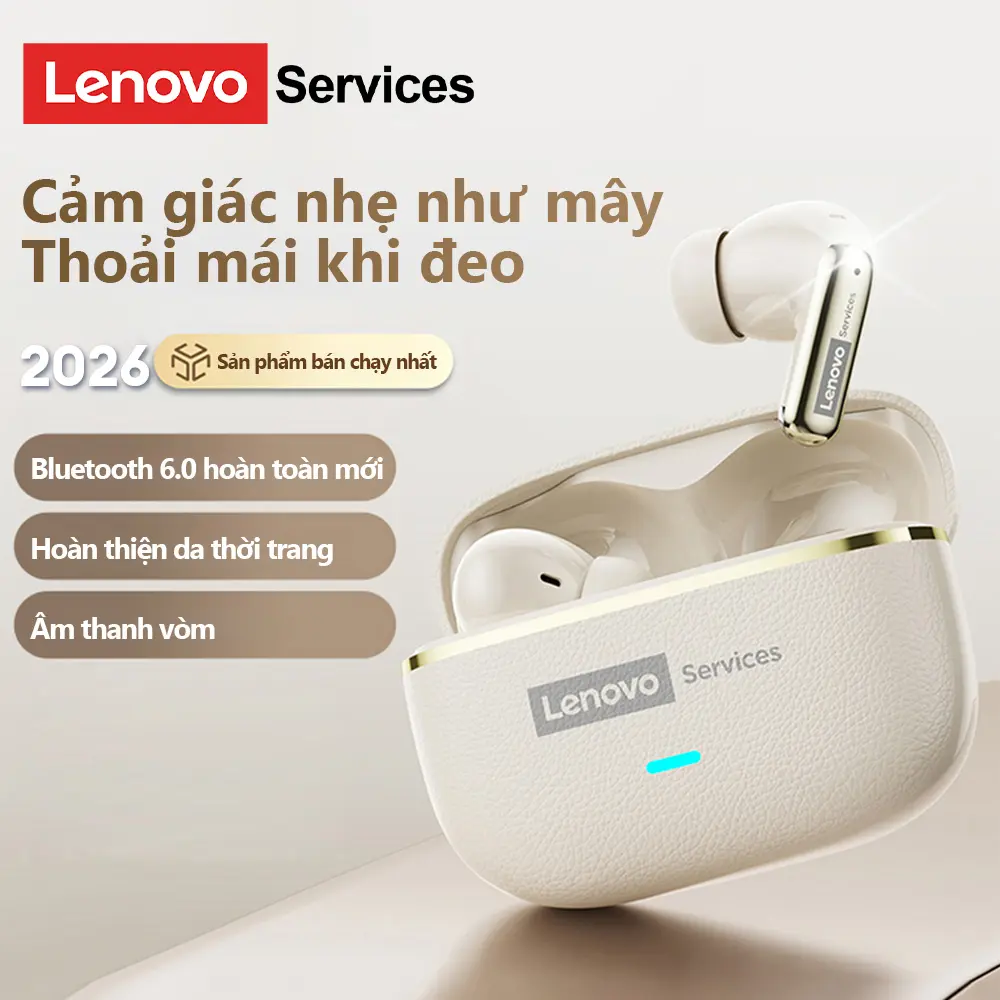 Lenovo LE208-TWS-6.0 入耳式蓝牙耳机，AI语音翻译、无线连接、ENC降噪、长续航、HIFI音质、游戏模式及高清通话