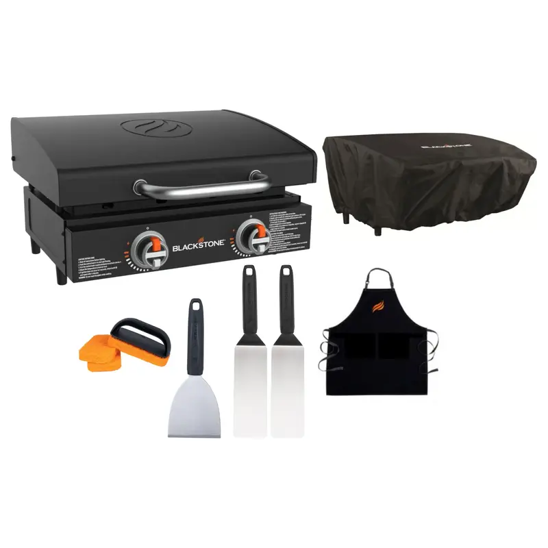 Plancha de cocina portátil Blackstone Omnivore de 22 pulgadas con tapa y accesorios