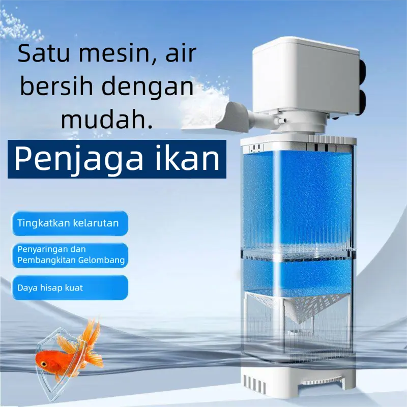 5-in-1 Submersible Aquarium Water Pump with Vertical Filter, Quiet Operation and Powerful Output, COD Available