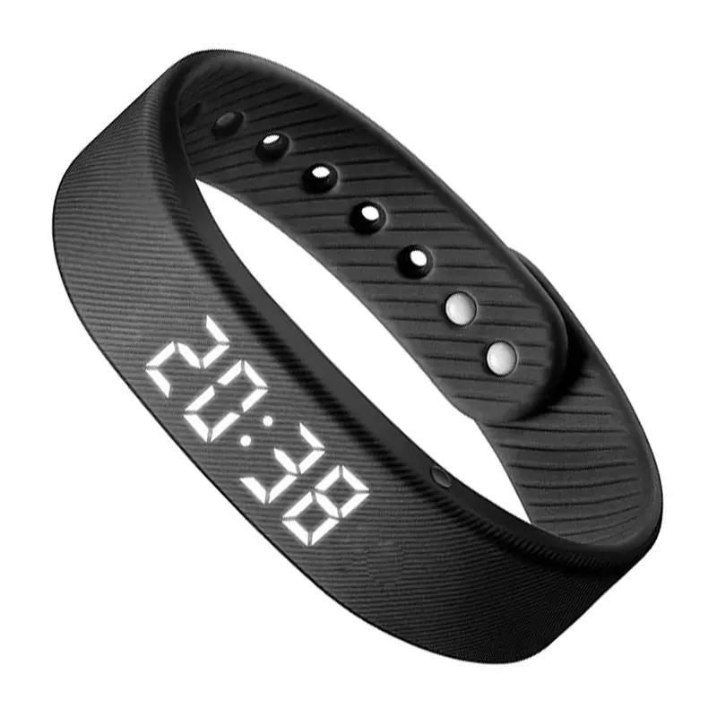 Waterproof Fitness Tracker with Silent Alarm, Step Counter and Built-In USB Plug
