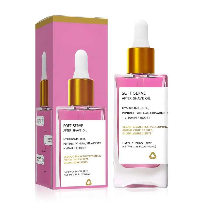 Soft Serve Strawberry and Vanilla Aftershave Oil, Moisturizing and Soothing