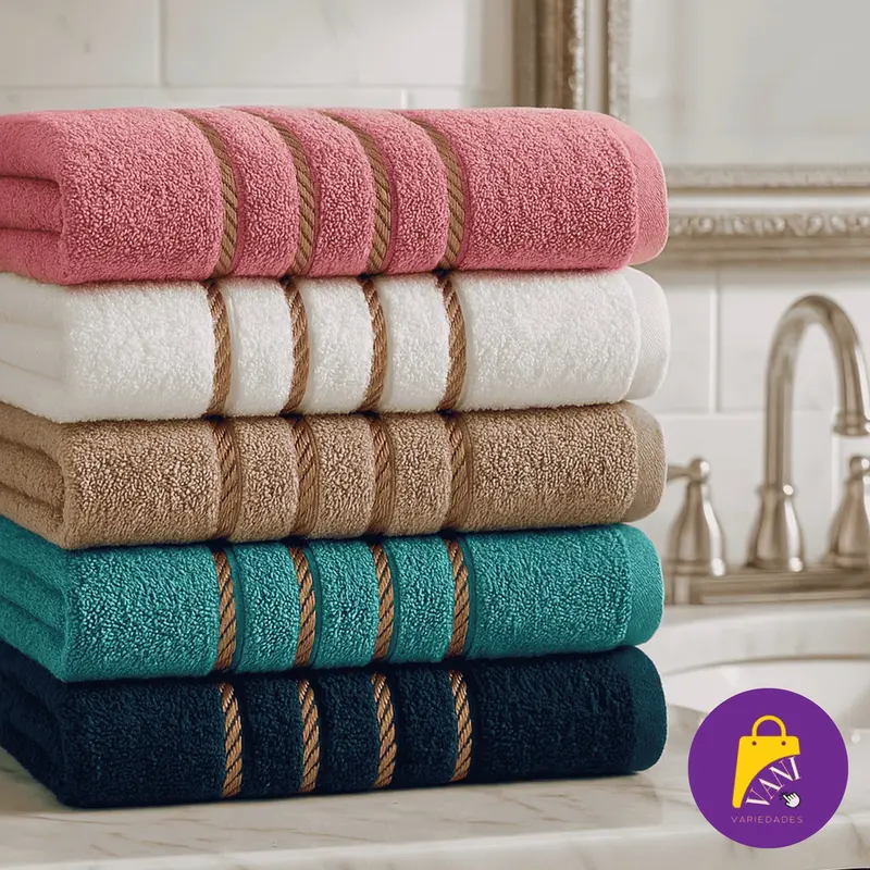 Bộ 6 khăn tắm cỡ lớn mềm mại cao cấp, 100% cotton