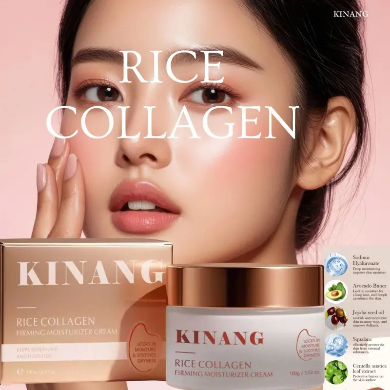 KINANG RICE COLLAGEN  FIRMING MOISTURIZER CREAM - ANTI AGING -BRIGHTENING-REDUCE WRINKLES- IMPROVE SKIN FIRMNESS- INCREASE ELASTICITY- DEEPLY HYDRATION-ANTI OXIDANT AND ANTI INFLAMATORY