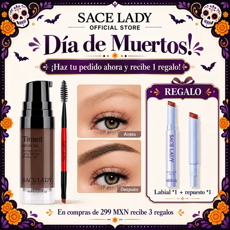 SACE LADY Tinted Brow Gel, Water- and Smudge-Resistant, for Instant Brow Hold and Definition
