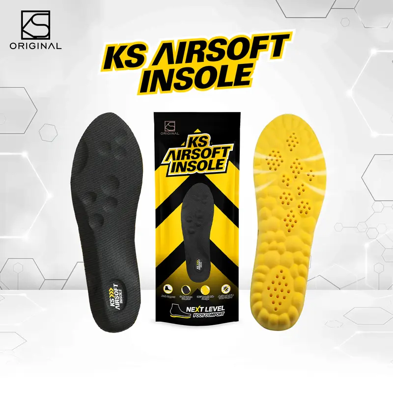 KS AirSoft Insole – Soft Cushion Arch Support Antibacterial Odor Control Breathable Cut-to-Fit Unisex Shoe Insert