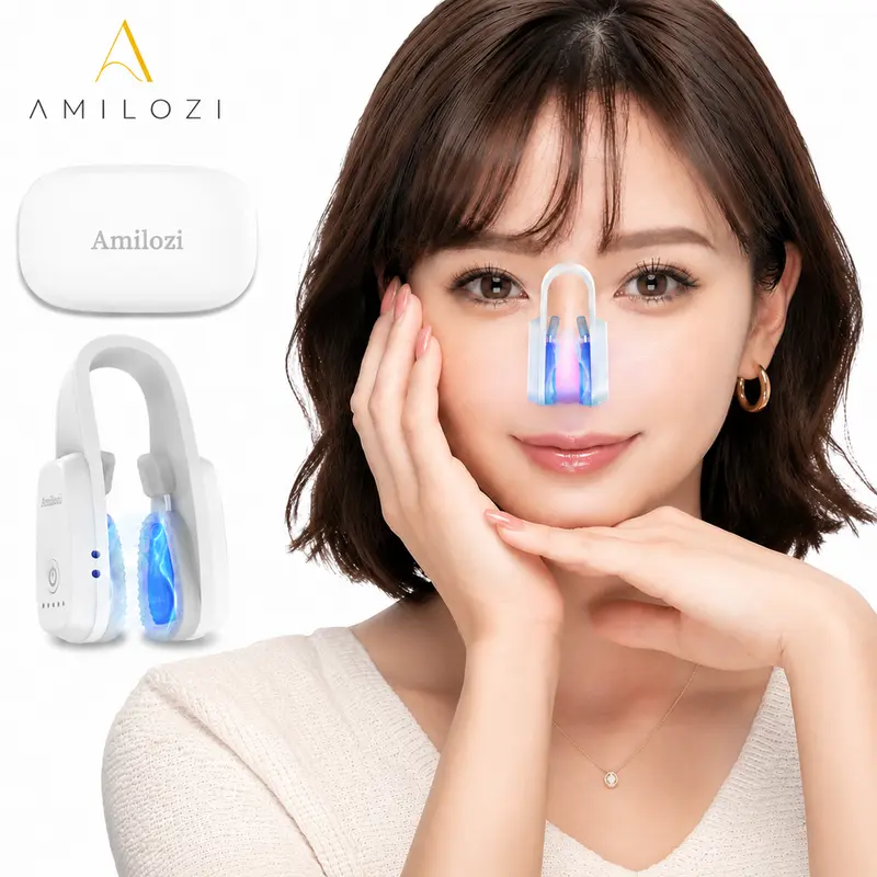【AMILOZI 公式】   鼻専用美顔器 EMS  鼻クリップ 鼻 美顔器  ems  美鼻  電動美顔器 鼻筋ピン ホームエステ 充電式 充電ケーブル付き
