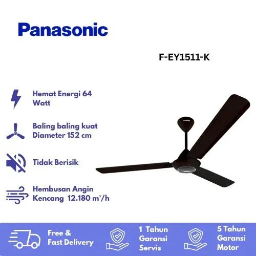 Panasonic F-EY1511-K Ceiling Fan (Black)
