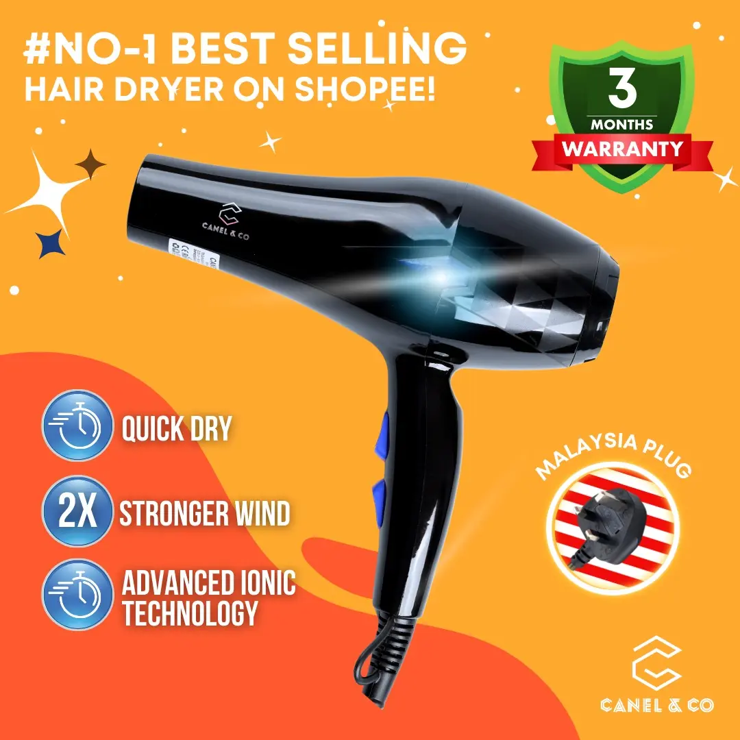 CANEL&CO 4-in-1 Professional Blue-Ray Ionic 2200 Hair Dryer, 850W Strong Airflow