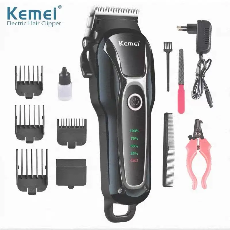 Máquina profesional Kemei 1991 para esquilar mascotas, bivoltaje