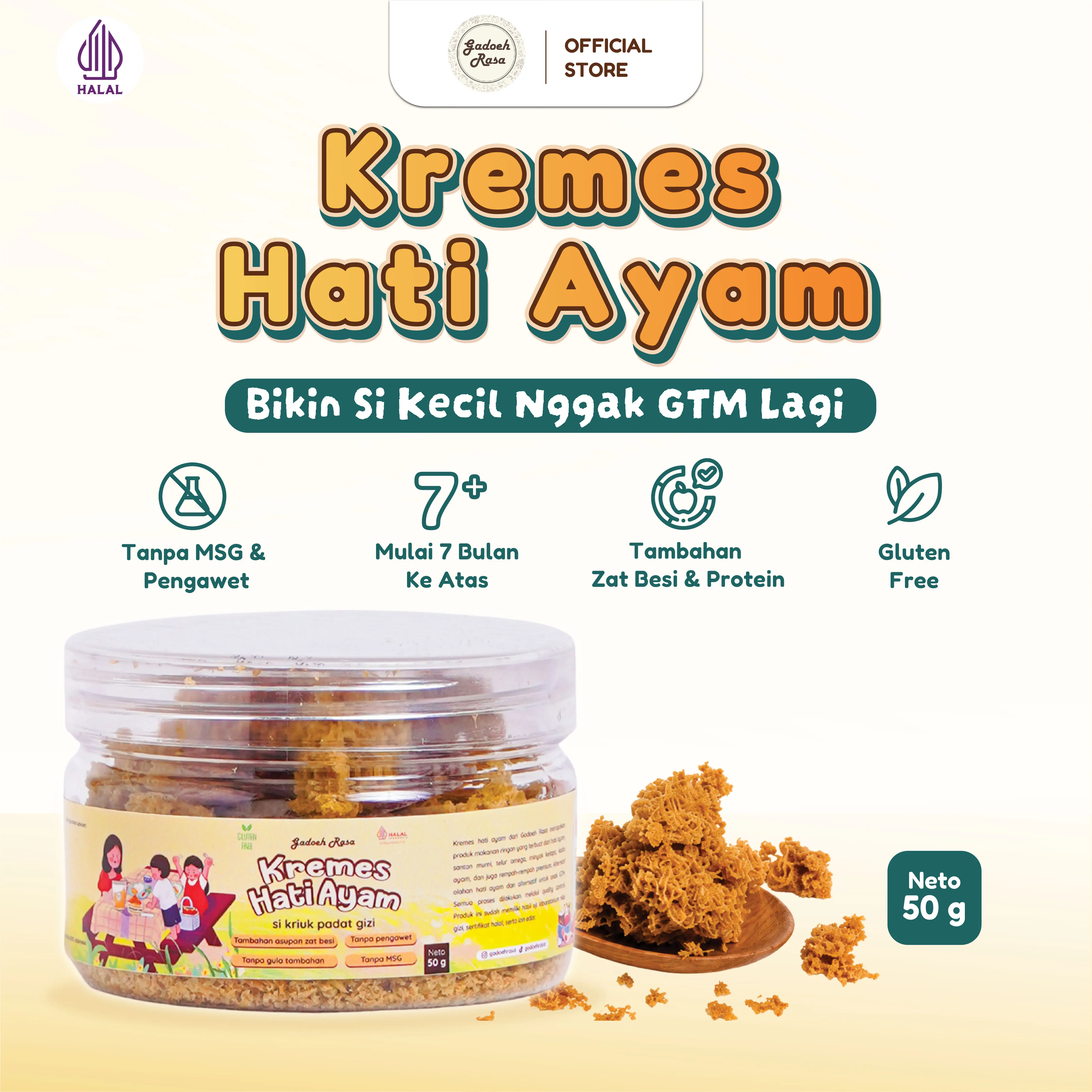 Gadoeh Rasa Kremes Hati Ayam untuk MPASI Tanpa MSG, Solusi GTM dan BB Booster
