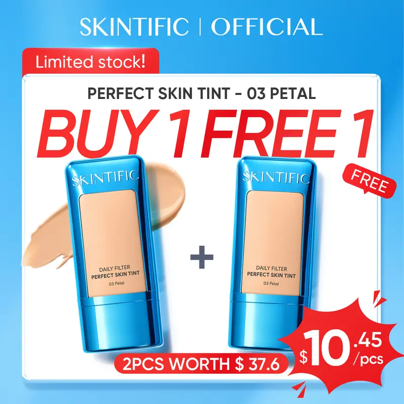 [SKINTIFIC OFFICIAL] SKINTIFlC Daily Filter Skin Tint 30mL Lightweight texture Skin-Like Healthy Finish 10 hours Long-lasting | Perfect Cover Healthy Glow | For All Skin Types |  MakeupBase | Concealer