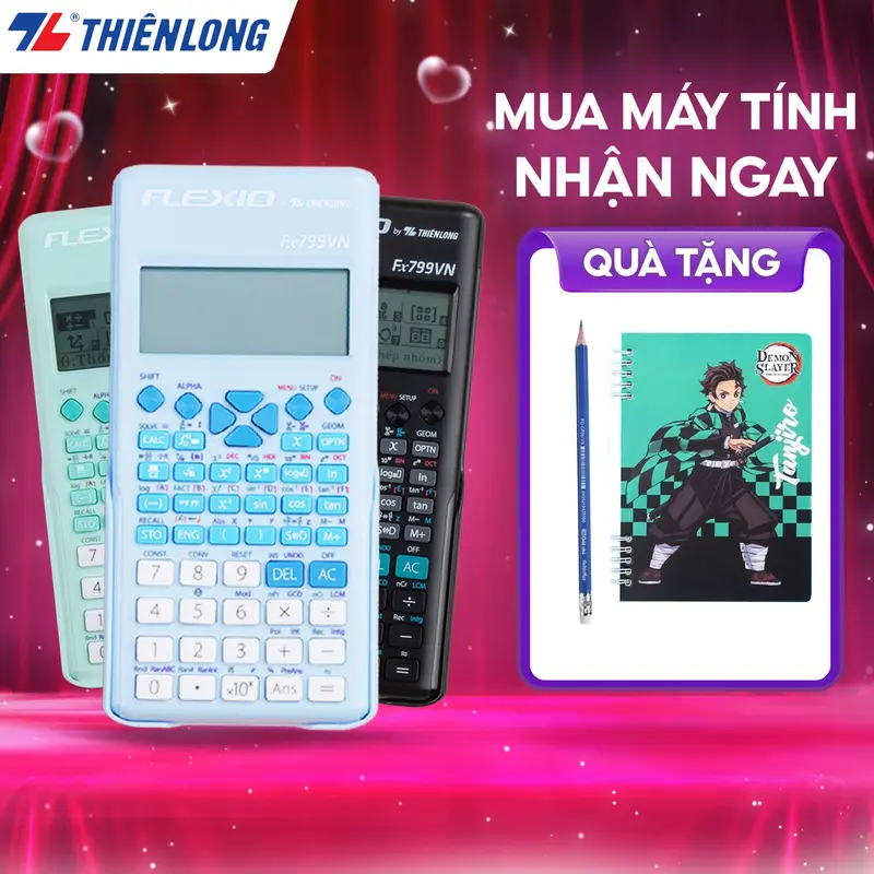 Thiên Long Flexio Fx799VN Scientific Calculator, 84-Month Warranty