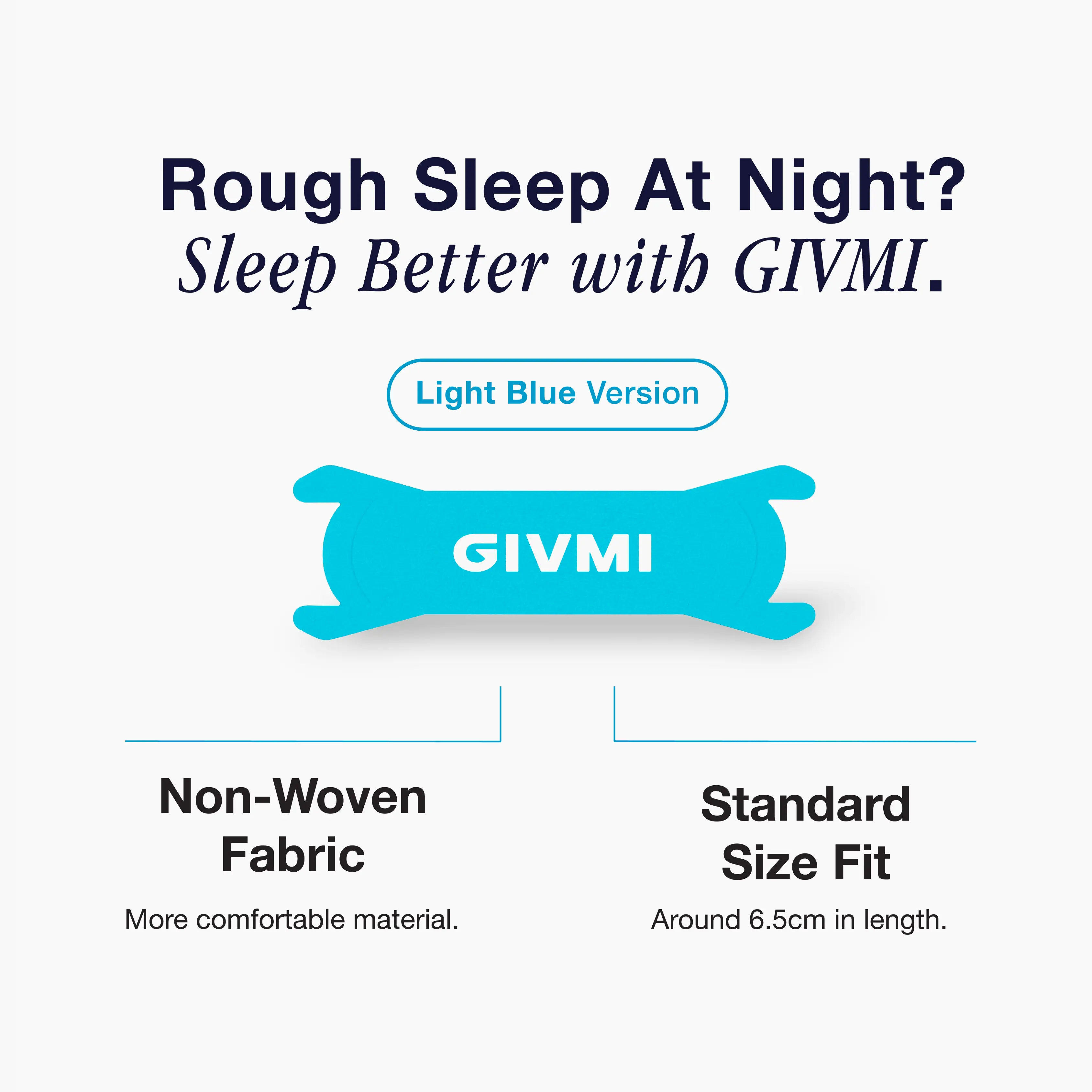 [MOST COMFORTABLE: V1 BLUE] GIVMI Nasal Strips for Sleep, Workouts, Work and Study