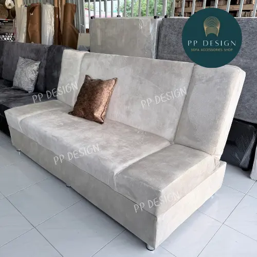 PP DESIGN Premium Holland Fabric Sofa Bed, 1 Assorted Cushion Included per Order, 1 Sofa per Order, Photos of Actual Product