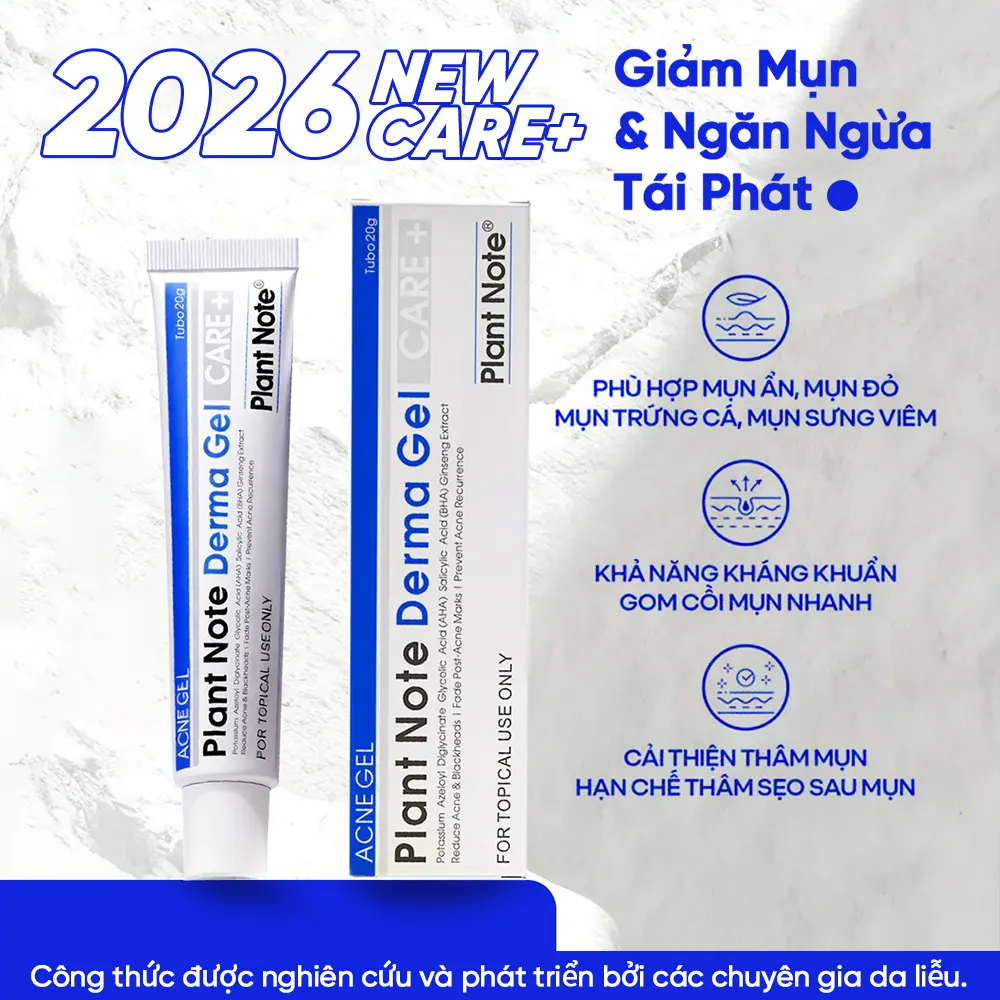 Plant Note Derm Gel 20 g untuk Perawatan Jerawat dan Bekasnya, dengan Glycolic Acid, Bebas Paraben