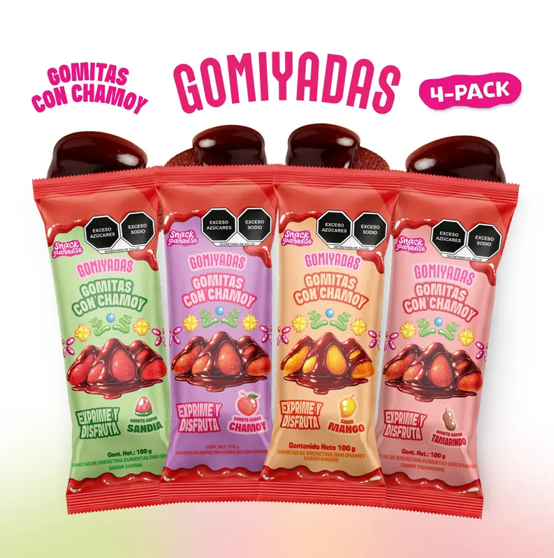 GOMIYADA Snack Paradise Chamoy-Coated Gummies, 4-Pack