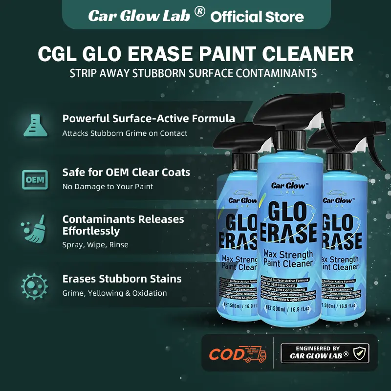 CGL Glo Erase - Limpador de Pintura de Alta Potência e Removedor de Manchas para Carros e Motos / COD