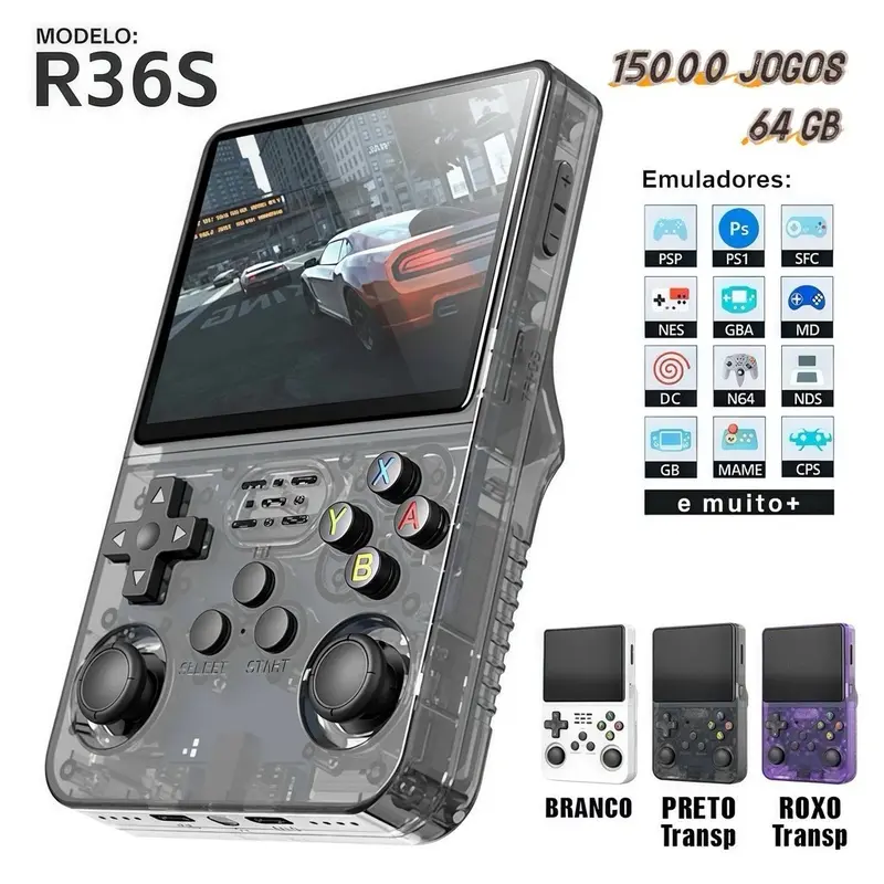 Retro Handheld Game Console with 15,000 Games, 3.5-Inch IPS Screen, 64GB Storage and Linux, Ready to Ship